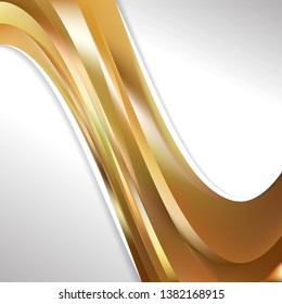 Abstract Gold Wave Business Background Design Template