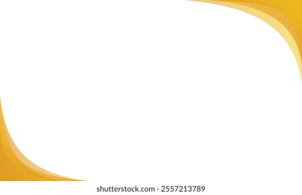 Abstract gold wave frame border design.