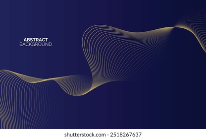 Fondo Abstractas de líneas de onda de oro. Patrón de onda dinámica. Líneas onduladas degradadas modernas. Concepto de tecnología futurista.