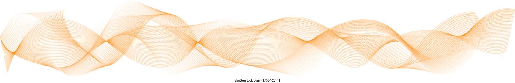 marco abstracto de líneas de onda dorada sobre fondo blanco