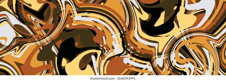 Abstrato fundo líquido da onda de ouro. Textura de caramelo.