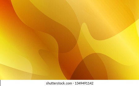 Abstract Gold Waves. Futuristic Technology Style Background. For Business Presentation Wallpaper, Flyer, Cover. Vector Illustration with Color Gradient