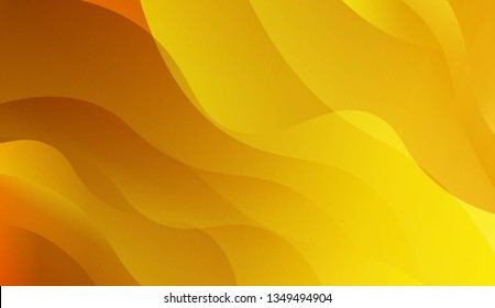 Abstract Gold Waves. Futuristic Technology Style Background. For Business Presentation Wallpaper, Flyer, Cover. Vector Illustration with Color Gradient