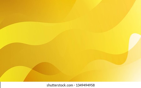 Abstract Gold Waves. Futuristic Technology Style Background. For Business Presentation Wallpaper, Flyer, Cover. Vector Illustration with Color Gradient