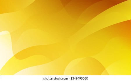 Abstract Gold Waves. Futuristic Technology Style Background. For Business Presentation Wallpaper, Flyer, Cover. Vector Illustration with Color Gradient