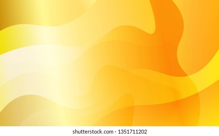 Abstract Gold Waves. Futuristic Technology Style Background. For Business Presentation Wallpaper, Flyer, Cover. Vector Illustration with Color Gradient