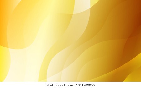 Abstract Gold Waves. Futuristic Technology Style Background. For Business Presentation Wallpaper, Flyer, Cover. Vector Illustration with Color Gradient
