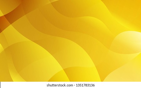 Abstract Gold Waves. Futuristic Technology Style Background. For Business Presentation Wallpaper, Flyer, Cover. Vector Illustration with Color Gradient