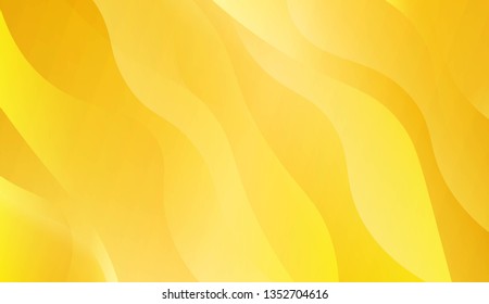 Abstract Gold Waves. Futuristic Technology Style Background. For Business Presentation Wallpaper, Flyer, Cover. Vector Illustration with Color Gradient