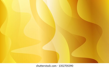 Abstract Gold Waves. Futuristic Technology Style Background. For Business Presentation Wallpaper, Flyer, Cover. Vector Illustration with Color Gradient
