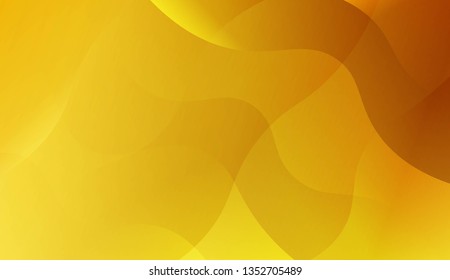 Abstract Gold Waves. Futuristic Technology Style Background. For Business Presentation Wallpaper, Flyer, Cover. Vector Illustration with Color Gradient