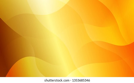 Abstract Gold Waves. Futuristic Technology Style Background. For Business Presentation Wallpaper, Flyer, Cover. Vector Illustration with Color Gradient