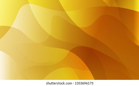Abstract Gold Waves. Futuristic Technology Style Background. For Business Presentation Wallpaper, Flyer, Cover. Vector Illustration with Color Gradient
