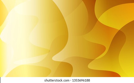 Abstract Gold Waves. Futuristic Technology Style Background. For Business Presentation Wallpaper, Flyer, Cover. Vector Illustration with Color Gradient