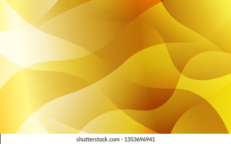 Abstract Gold Waves. Futuristic Technology Style Background. For Business Presentation Wallpaper, Flyer, Cover. Vector Illustration with Color Gradient