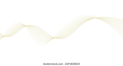 Abstract gold wavy line pattern luxury color background.