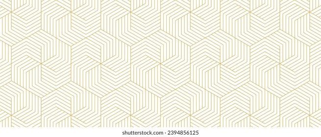 abstract gold white hexagon, geometric texture background, striped polygon pattern, retro styled concept