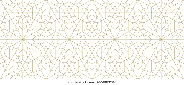 abstract gold white line. geometric star shaped texture background. traditional pattern. retro styled concept.
