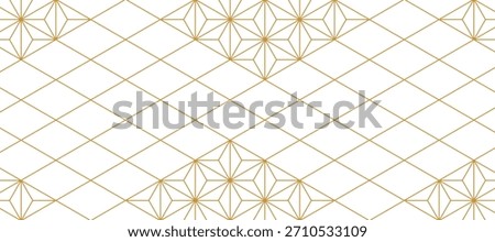 abstract gold white line. geometric hexagon texture background. Japanese leaf styled grid pattern. retro styled concept.