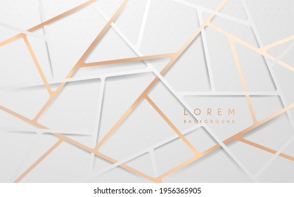 Abstract gold and white lines background