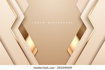 Abstract Gold And White Luxury Geometric Background