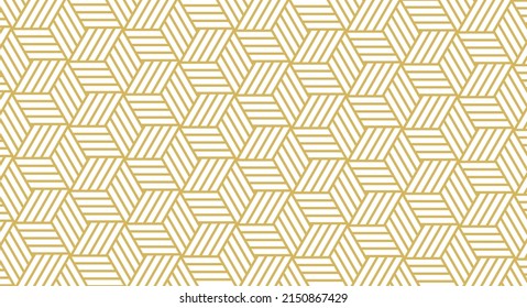 abstract gold white polygon shape, geometric pattern texture background, striped hexagon, vector illustration, line art