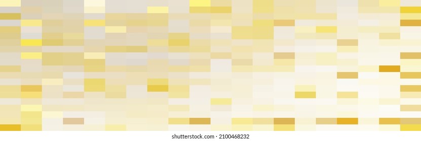 Abstract gold and white rectangle mosaic banner background. Vector illustration.