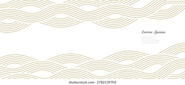 abstract gold white stripe line. geometric wave texture background. rippled water pattern. retro styled concept.
