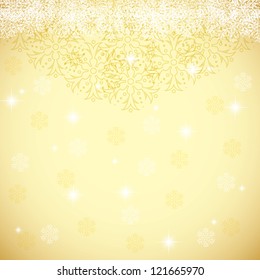 Abstract gold winter Christmas background