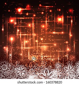 abstract gold winter framework with different snowflakes for your template. eps 10 format
