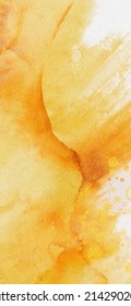 Abstract gold yellow watercolor paint Background. Design banner element. Vector illustration