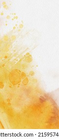 Abstract gold yellow watercolor paint Background. Design banner element. Vector illustration