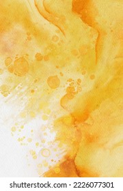 Abstract gold yellow watercolor paint Background. Design banner element. Vector illustration