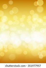 abstract golden background with bokeh effects of light. vector