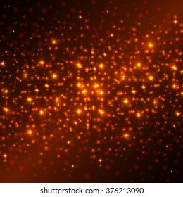 Abstract golden background bokeh. Vector illustration