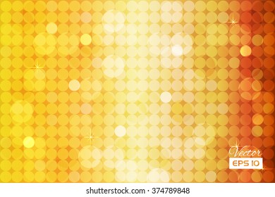 Abstract golden background with circles