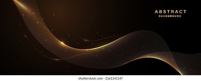 Abstract golden background with flowing lines. Dynamic waves. vector illustration.