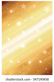 abstract golden background with glitte stars, vector illustration