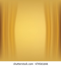 Abstract golden background, gold frame and texture vector