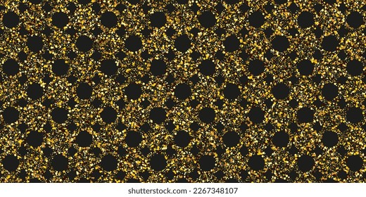 Abstrakter goldener Hintergrund, goldener Vektorstaub, runde Formen, Gestaltung einer Broschüre