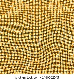 Abstract golden background with gradient. Geometric multicolor pattern for web page, textures. Disco background. Suitable for design in the style of the 1980`s.