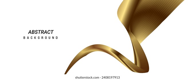 Abstract golden background isolated on white vector