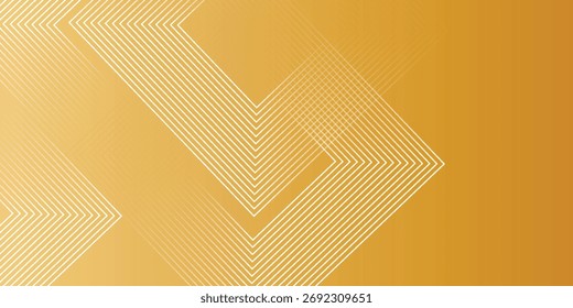 Abstractas fondo dorado con Formas cuadradas lineales superpuestas que forman un patrón geométrico dinámico. 