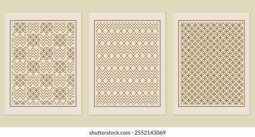 Abstract Golden Background Pattern - Minimal Bauhaus golden vector backgrounds for timeless branding and decor.