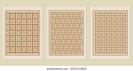 Abstract Golden Background Pattern - Minimalist golden Bauhaus patterns for branding, interior design, and poster projects.