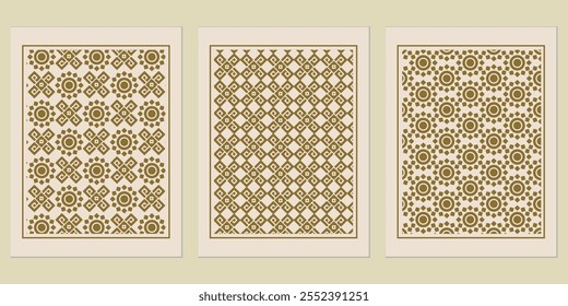 Abstract Golden Background Pattern - Modern golden geometric Bauhaus patterns for elegant home decor projects.