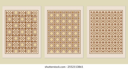 Abstract Golden Background Pattern - Sophisticated geometric Bauhaus-inspired golden vector patterns for timeless decor.