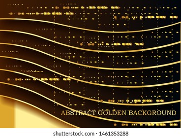 Abstract golden background. Shiny vector illustration/ Golden light effects.