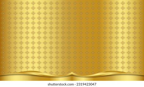 fondo dorado abstracto thai patrón rayas doradas de lujo Para el fondo, texto, productos, medios sociales.