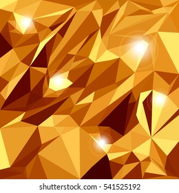 abstract golden background of the triangles